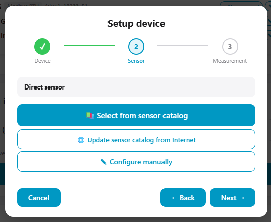 Guided setup: assistant in the device web server